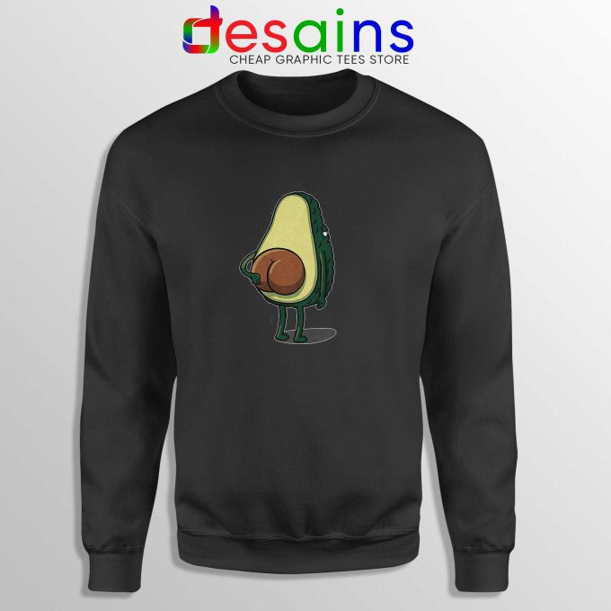 Cheap Sweatshirt Black Avocado Shirt Vegan Crewneck Sweater Size S-3XL