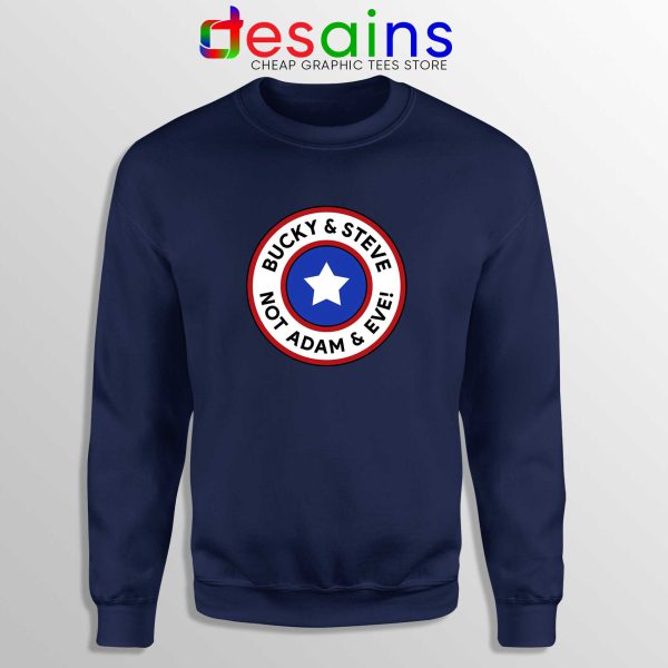 Cheap Sweatshirt Bucky and Steve Not Adam and Eve Captain America