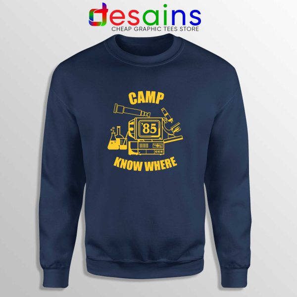 Cheap Sweatshirt Navy Camp Know Where Stranger Things Crewneck