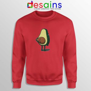 Cheap Sweatshirt Red Avocado Shirt Vegan Crewneck Sweater Size S-3XL