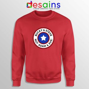 Cheap Sweatshirt Red Bucky and Steve Not Adam and Eve Captain America