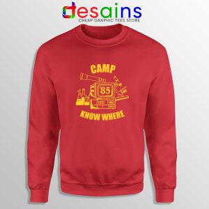Cheap Sweatshirt Red Camp Know Where Stranger Things Crewneck