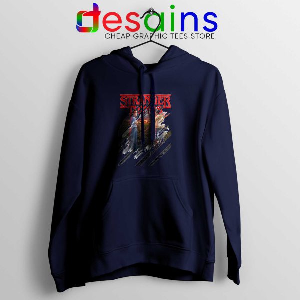 Hoodie Navy Stranger Things 3 Movie Poster Hoodies Stranger Things