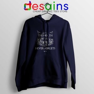 Hoodie Navy The North Never Forget Game of Thrones Cheap Hoodies Unisex