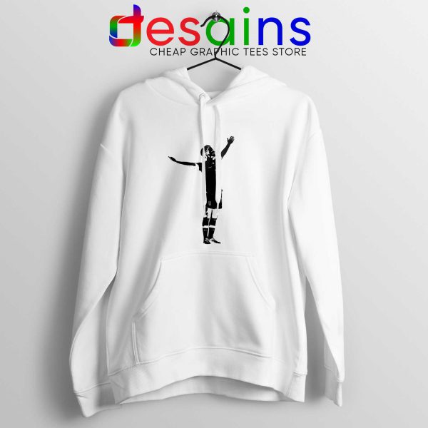 Hoodie White Megan Victory Pose Hoodies Megan Rapinoe Adult Unisex