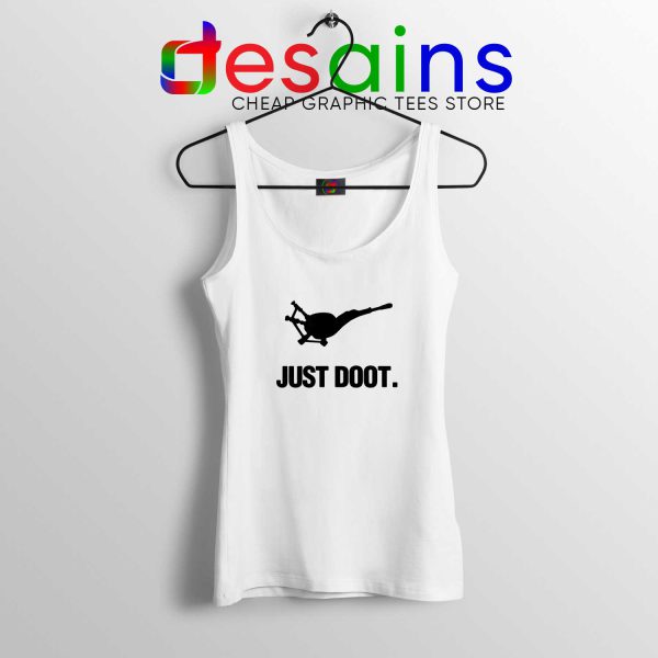 Just Doot White Tank Top Just Do it Horn Music Tank Tops Nike Parody