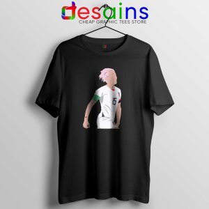 Megan Rapinoe Black Tee Shirts Soccer Midfielder USA Tshirts Size S-3XL