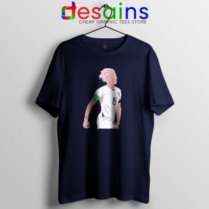 Megan Rapinoe Navy Tee Shirts Soccer Midfielder USA Tshirts Size S-3XL