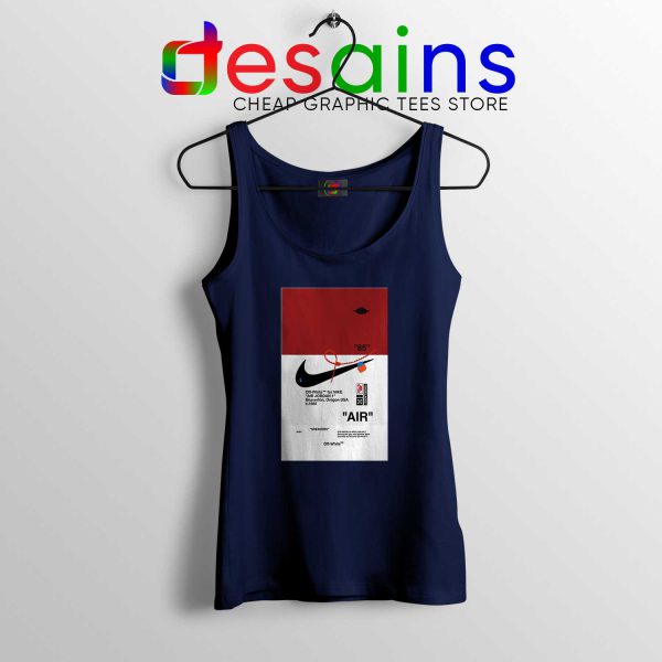 Off White Shoes Air 85 Navy Tank Top Cheap Tank Tops OffWhite Sale