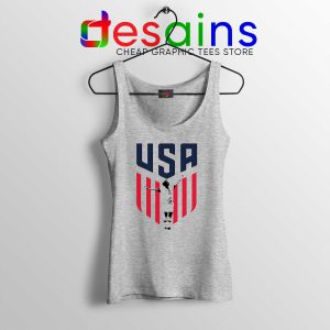 Rapinoe Amercan Flag Sport Grey Tank Top Cheap Tops Megan Rapinoe USWNT