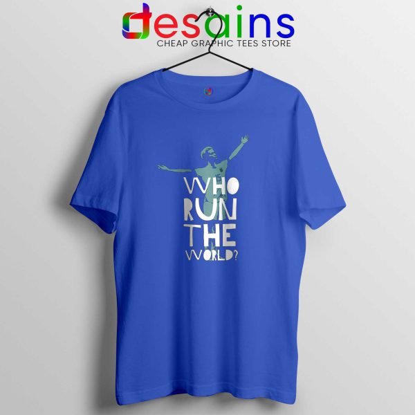 Rapinoe Who Run the World Blue Tee Shirt Megan Rapinoe Tshirt