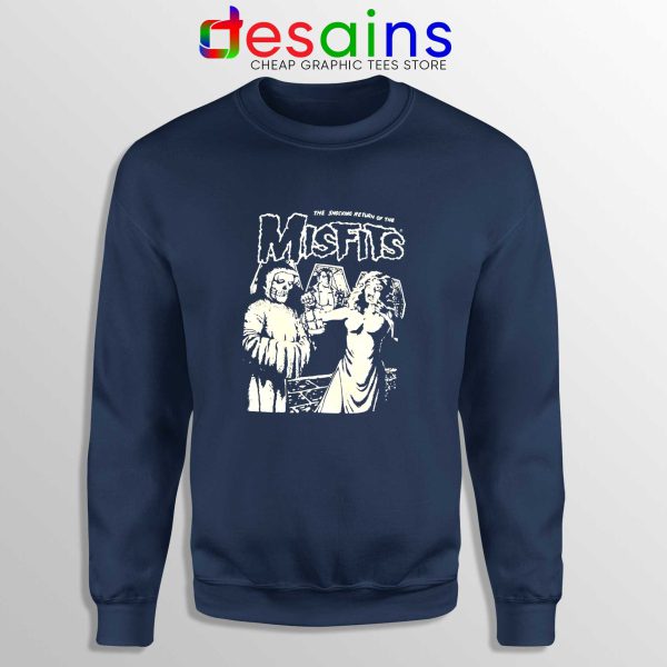 Shocking Return Of The Misfits Navy Sweatshirt Crewneck Sweater Misfits