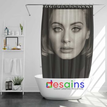 Shower Curtain Poster Adele Hello Cheap Graphic Curtains