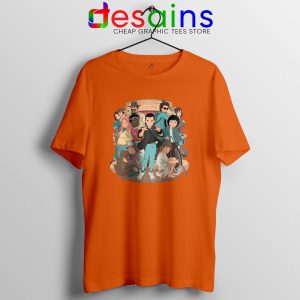 Stranger Things 3 Anime Orange Tee Shirt Stranger Things Netflix Tshirt