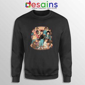 Stranger Things 3 Anime Poster Black Sweatshirt Netflix Merch Sweater