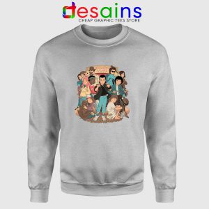 Stranger Things 3 Anime Poster Sport Grey Sweatshirt Netflix Merch Sweater