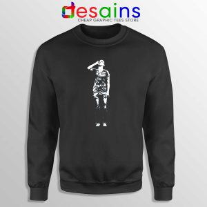 Sweatshirt Black Alex Drinking Tea Crewneck Sweater Alex Morgan On Sale