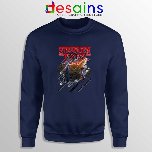 Sweatshirt Navy Blue Stranger Things 3 Movie Poster Sweater