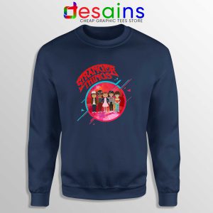 Sweatshirt Navy Stranger Things 3 Angry Custom Sweater Stranger Things