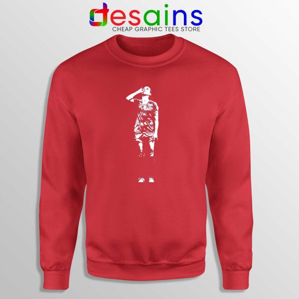 Sweatshirt Red Alex Drinking Tea Crewneck Sweater Alex Morgan On Sale