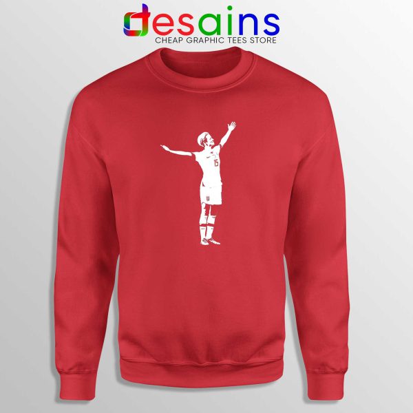 Sweatshirt Red Megan Victory Pose Crewneck Sweater Megan Rapinoe