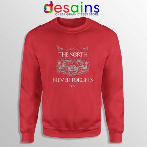 Sweatshirt Red The North Never Forget Game of Thrones Cheap Sweater