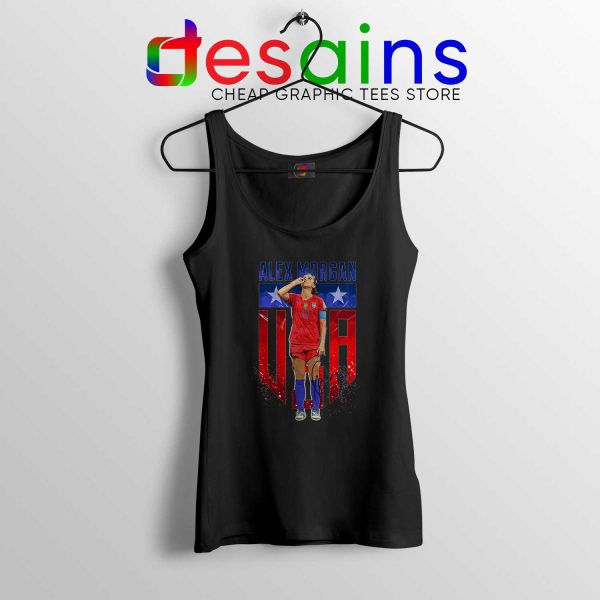 Tank Top Black Alex Morgan Sipping Tea Cheap Tank Tops