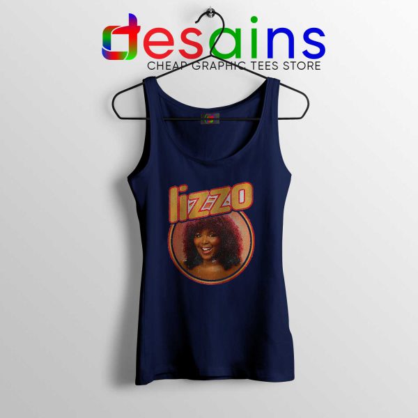 Tank Top Navy Lizzo American Singer Vintage Merch Tank Tops