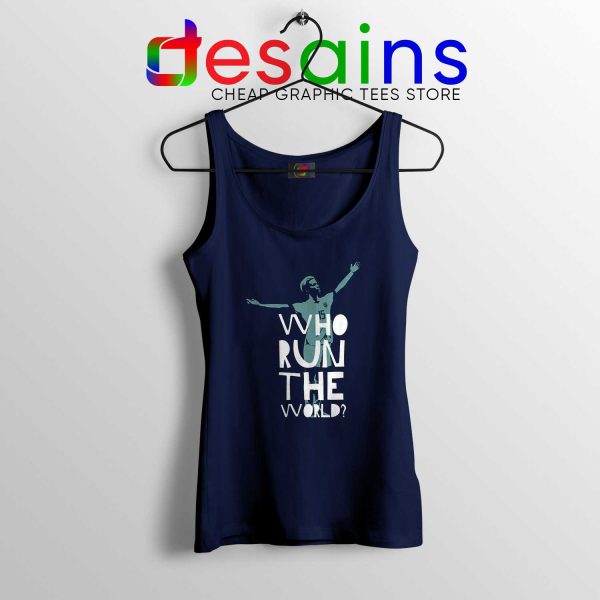 Tank Top Navy Who Run the World Tank Tops Megan Rapinoe Merch