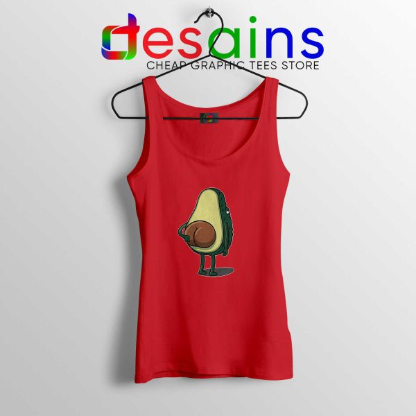 Tank Top Red Avocado Shirt Vegan Tank Tops Avocado Graphic Shirts