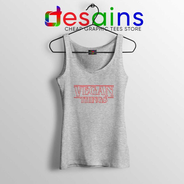 Tank Top Sport Grey Vegan Stranger Things Tank Tops Veganism Stranger