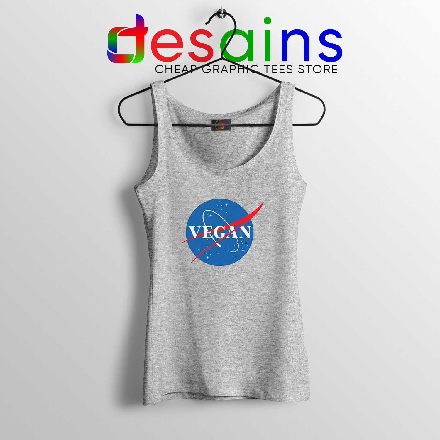 narre medlem bånd Tank Top Vegan Nasa Logo Vegetarian Meme Veganism Shirt - DESAINS STORE