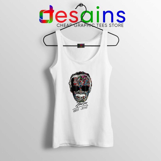 Tank Top White Stan Lee Thanks for the Memories Cheap Tops Stan Lee Marvel