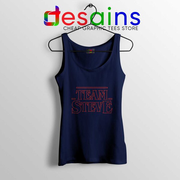 Team Steve Stranger Things Navy Blue Tank Top Steve Harrington Tank Tops