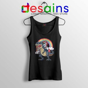 Unicorn Dinosaur Rainbow Black Tank Top Cheap Tank Tops Unicorns