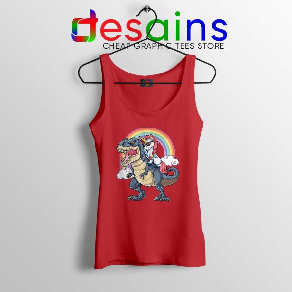 Unicorn Dinosaur Rainbow Red Tank Top Cheap Tank Tops Unicorns