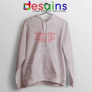 Vegan Stranger Things Sport Grey Hoodie Veganism Stranger Hoodies Unisex