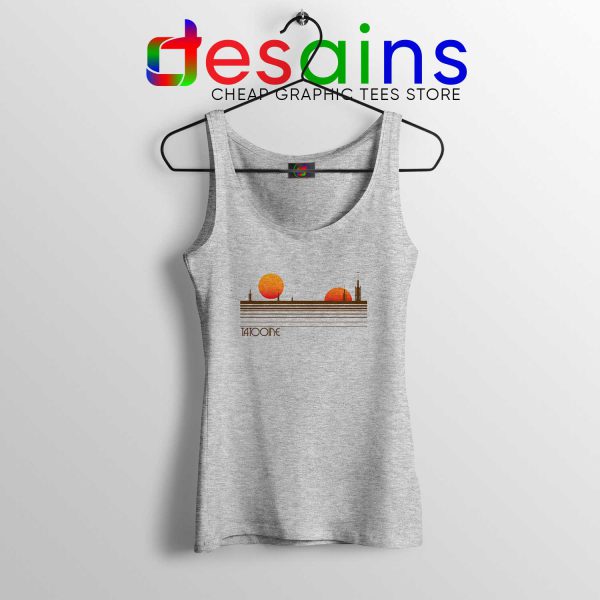 Visit Tatooine Sahara Sport Grey Tank Top Cheap Graphic Tanks Star Wars