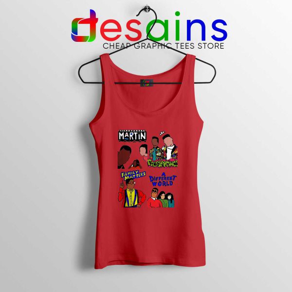 90s Martin Sitcom Mashup Red Tank Top Cheap Tank Tops Martin