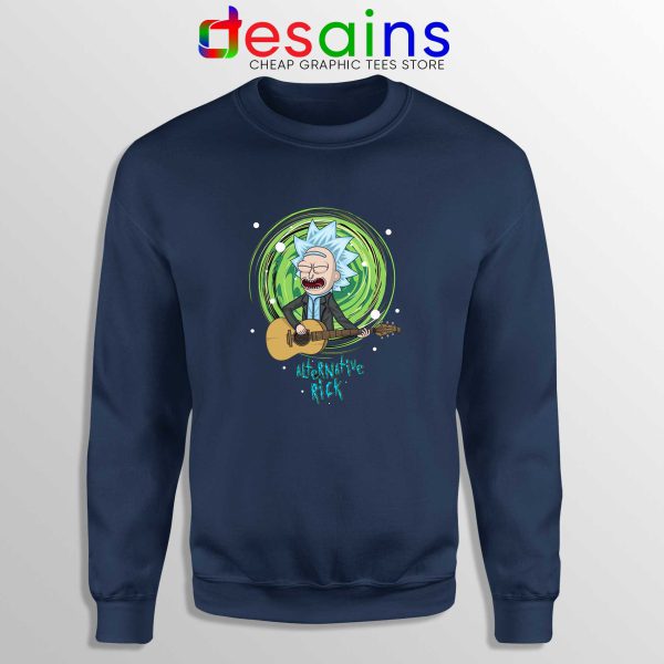 Alternative Music Rick Navy Sweatshirt Cheap Sweater Rick and Morty