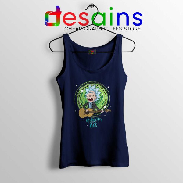 Alternative Music Rick Navy Tank Top Rick and Morty Cheap Tank Tops