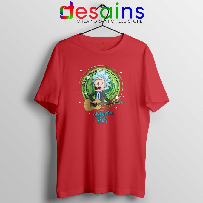 Alternative Music Rick Red Tshirt Rick and Morty Cheap Graphic Tee Shirts