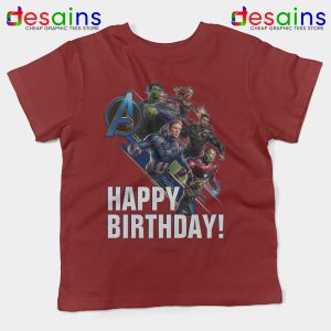 Avengers Endgame Birthday Maroon Kids Tshirt Avengers Poster Youth Tees