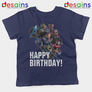 Avengers Endgame Birthday Navy Blue Kids Tshirt Avengers Poster Youth Tees