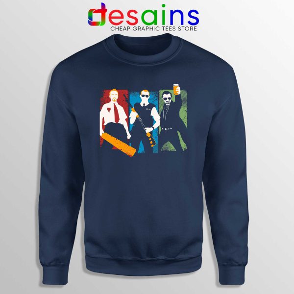 Blood and Ice Cream Navy Sweatshirt Cheap Sweater Three Flavours Cornetto