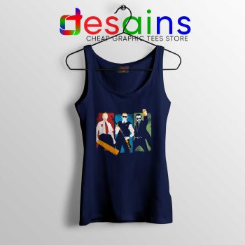 Blood and Ice Cream Navy Tank Top Three Flavours Cornetto Cheap Tank Tops