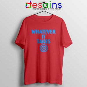 Captain America Whatever It Takes Red Tshirt Avengers Endgame Tee Shirts