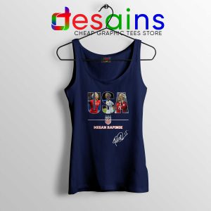 Cheap Tank Top Navy Megan Rapinoe Signature USA Womens Soccer Team