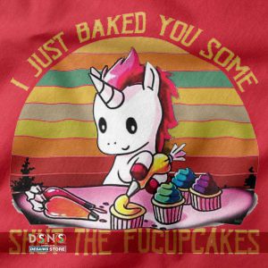 Cute but savage unicorn rainbow baking humor tank