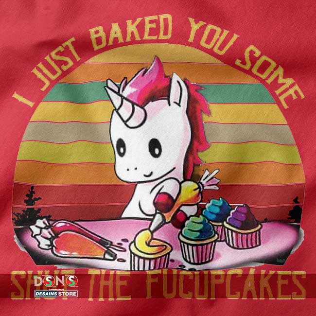 Cute but savage unicorn rainbow baking humor tank